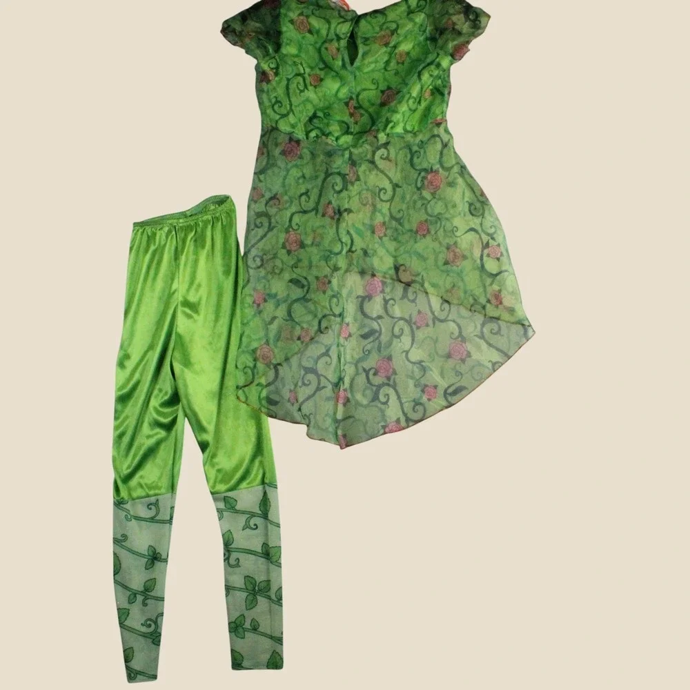 Rubies DC Super Hero Girls Poison Ivy Costume Set Size M Green Cottagecore Gorp